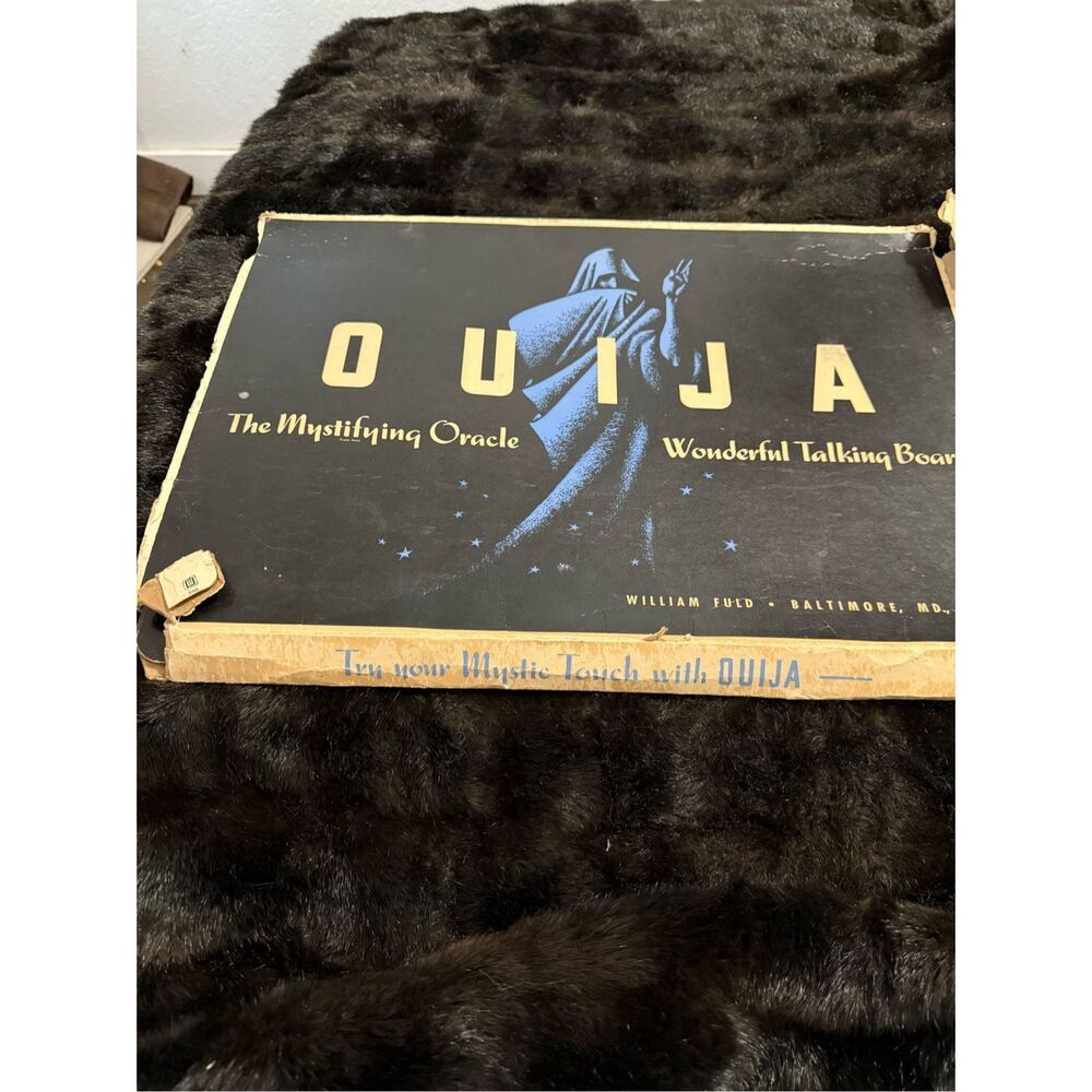 VTG Ouija Board William Fuld Baltimore 1950s Pre Parker Bros w Box/ Planchette